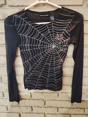 00's DKNY Mesh Spiderweb Top
